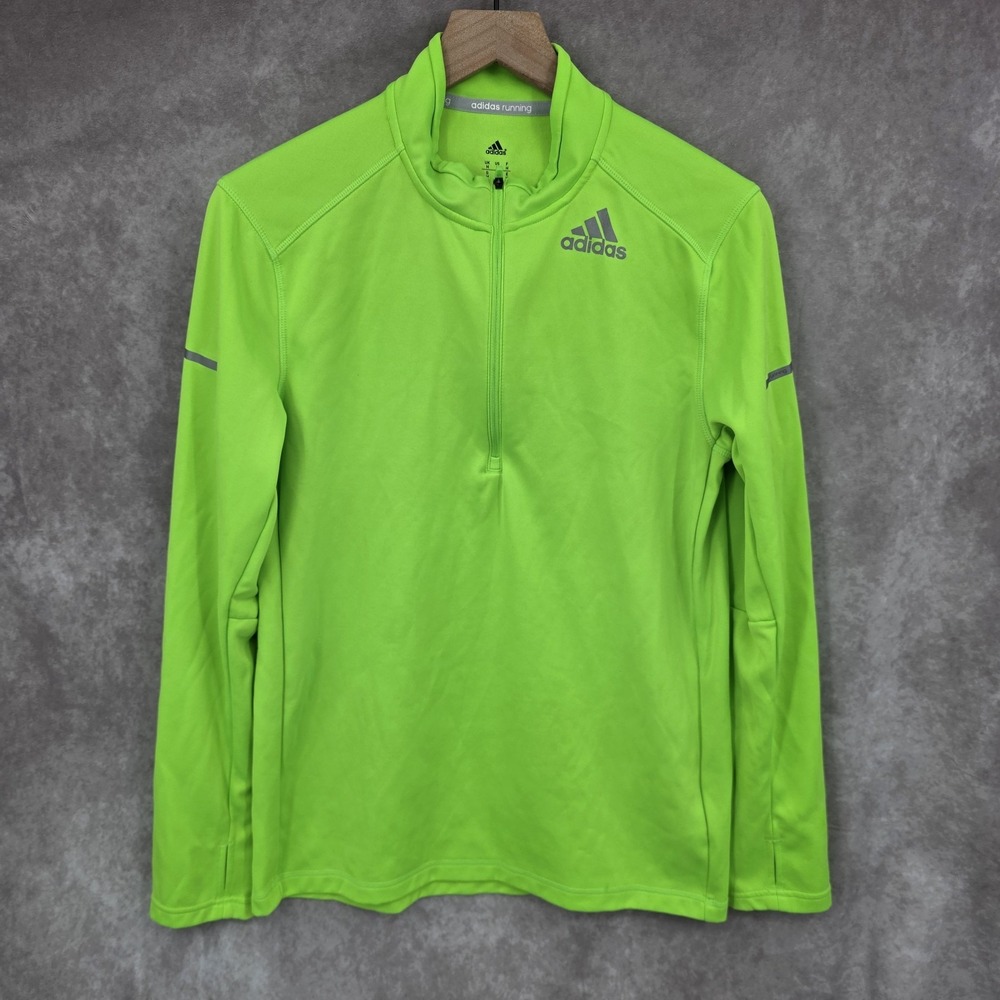Adidas Climalite 1/4 Zip Long Sleeve Running Shirt Womens Size Medium Thumbholes